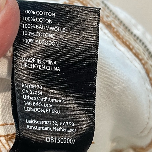 BDG Urban Outfitters High Rise Baggy Cargo Denim Jeans.Size 24 NWOT on trend - Picture 8 of 9